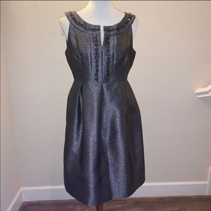 NWOT Maggy London Silver Metallic Party Dress 10P